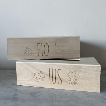 Houten zakdoekendoos