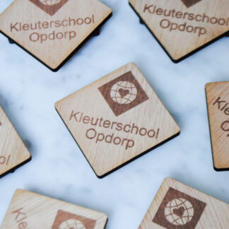Magnetische broche - hout
