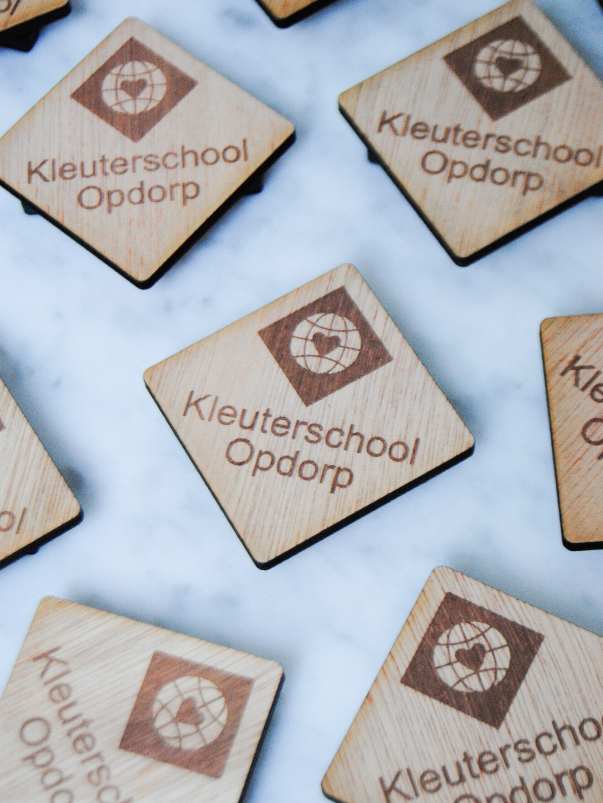 Magnetische broche - hout