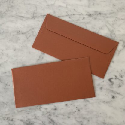 Enveloppe 11x22 - terracotta metallic - 25 stuks