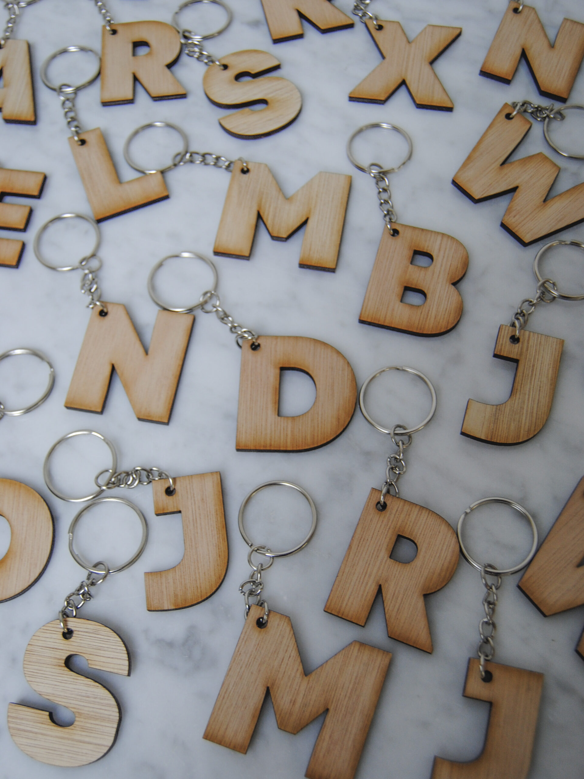 Sleutelhanger letter - hout