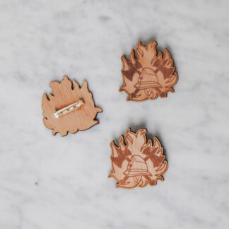Broche speld op maat - hout