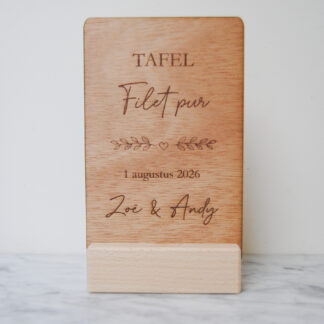 Houten tafelbordje